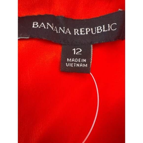 Banana Republic Red Size 12 Sleeveless Belted Jumpsuit NWT - Picture 4 of 15